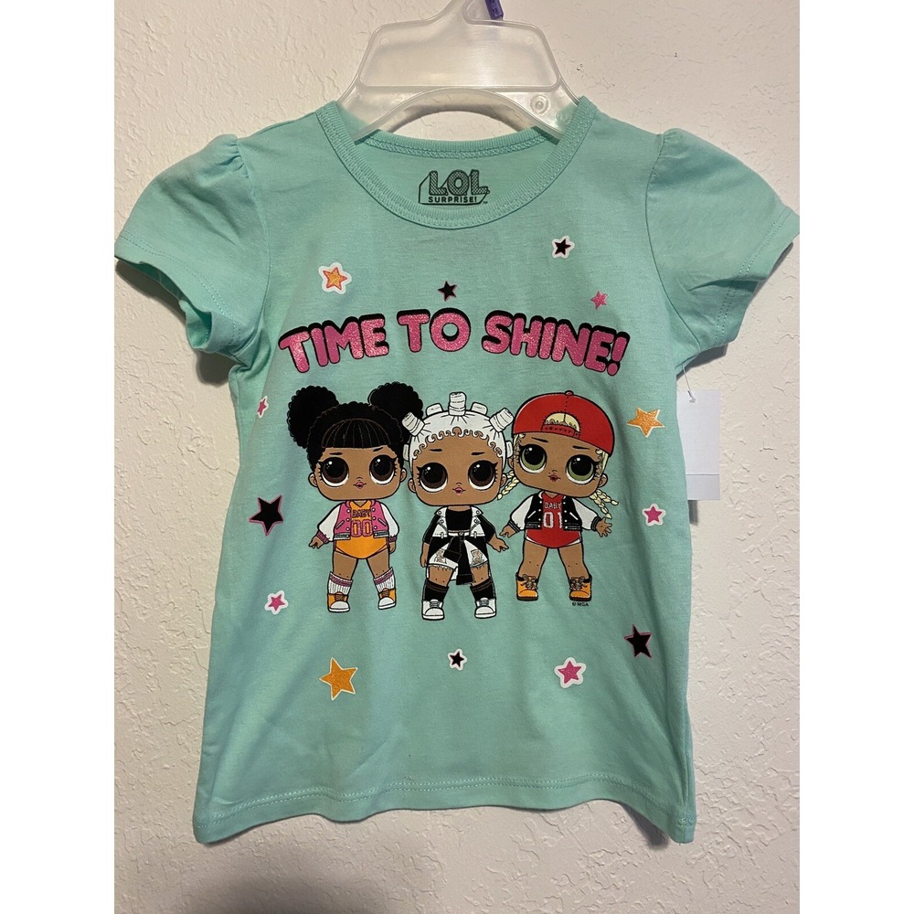 LOL Surprise Doll Top Size 5 Girls Time to Shine Tee T-shirt‎ Tops New NWT A4